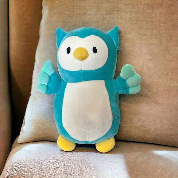 Sqishmallows Hug Mees Winston The Owl 10 Inches Blue Teal Stuffed Animal Plush - Picture 1 of 5